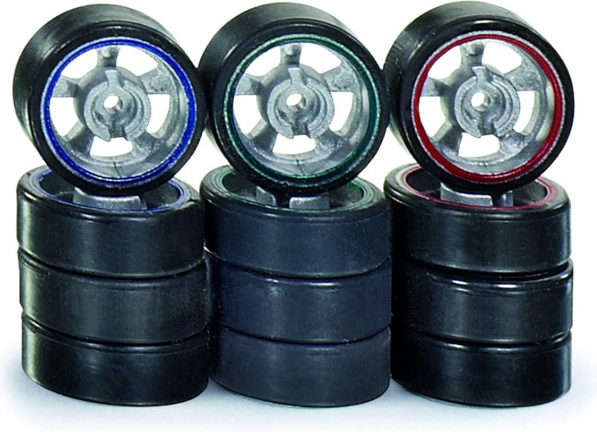 ApolloX Racing: bandenset A zwart 3 sets van 4 banden (6807)