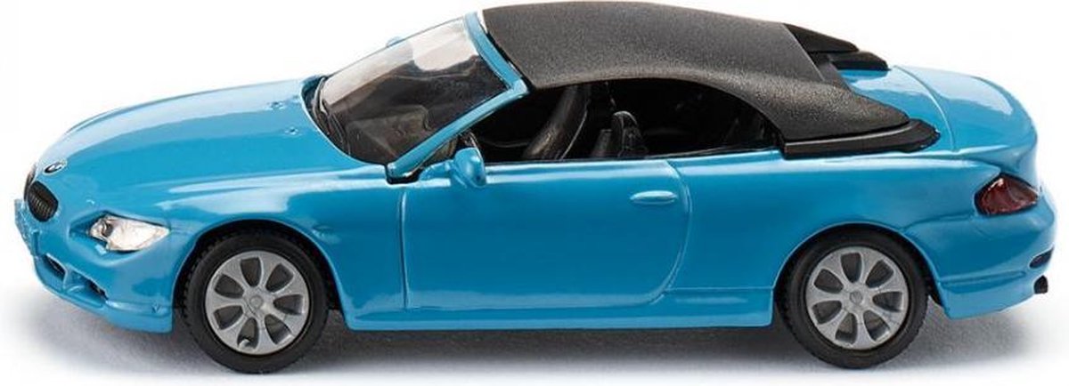 BMW 645i Convertible 8,7 x 3,7 cm staal blauw/zwart (1007)