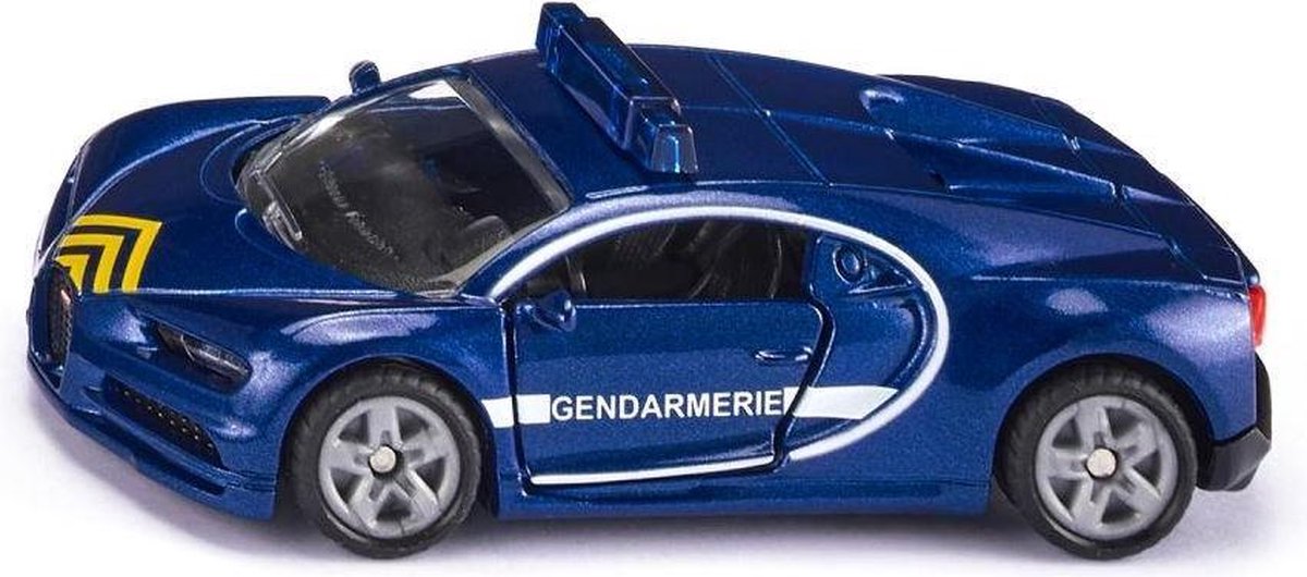 Bugatti Chiron Gendarmerie 8 cm staal blauw/wit (1541)