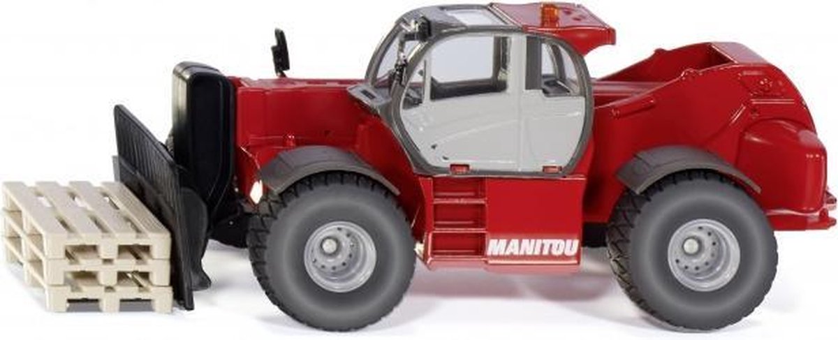 Manitou MHT 10230 verreiker met vork en pallets rood (3507)