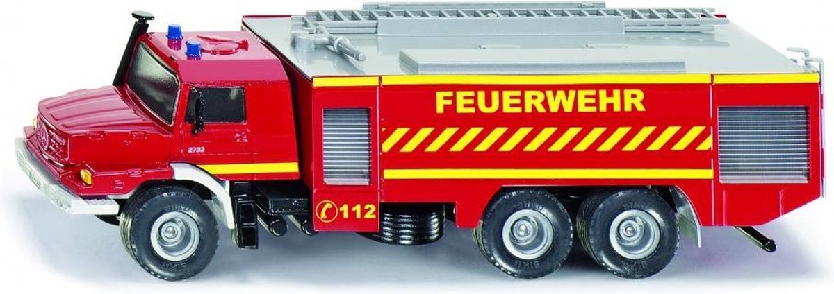 Mercedes Zetros 2733 Duitse brandweerwagen rood (2109)