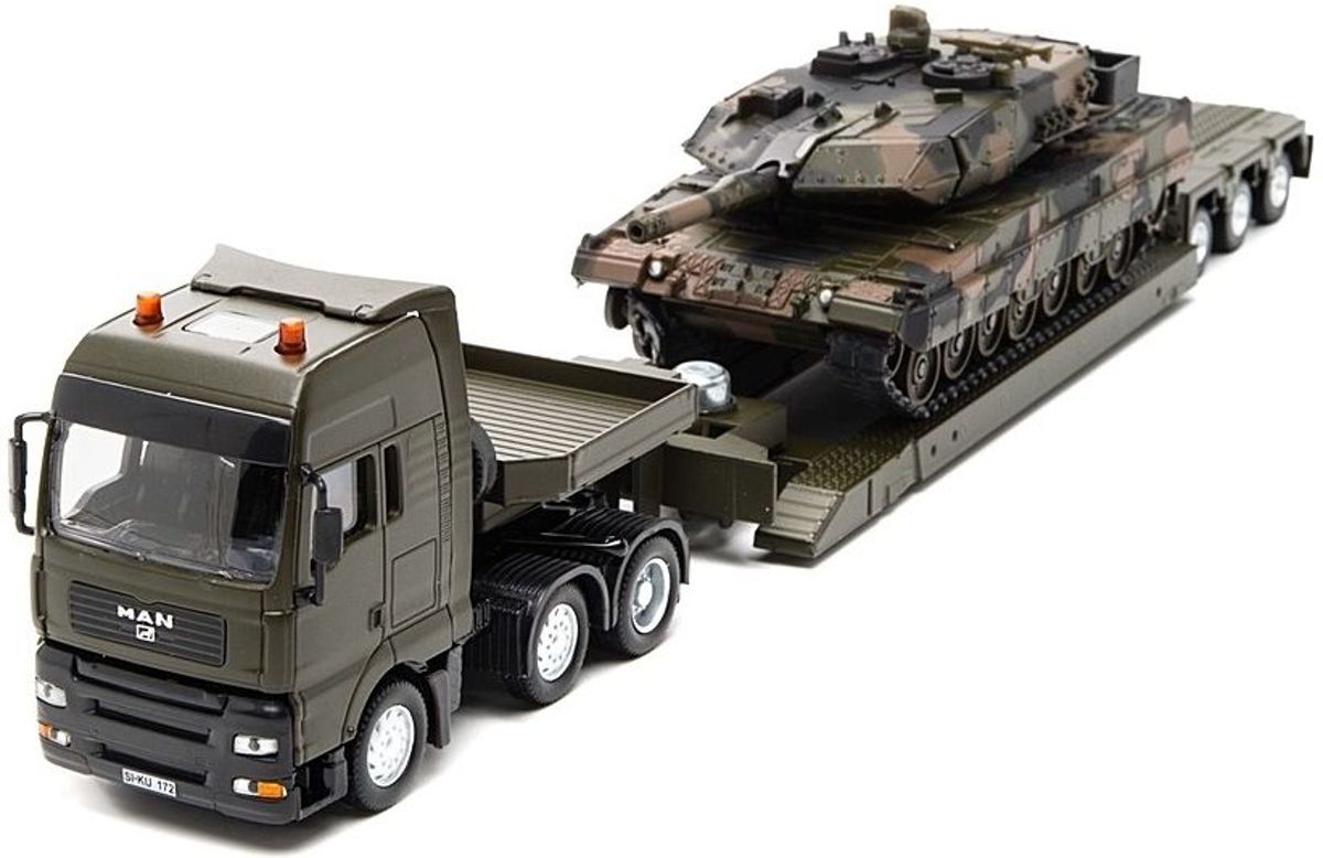 SIKU 8612 Militair transport met tank