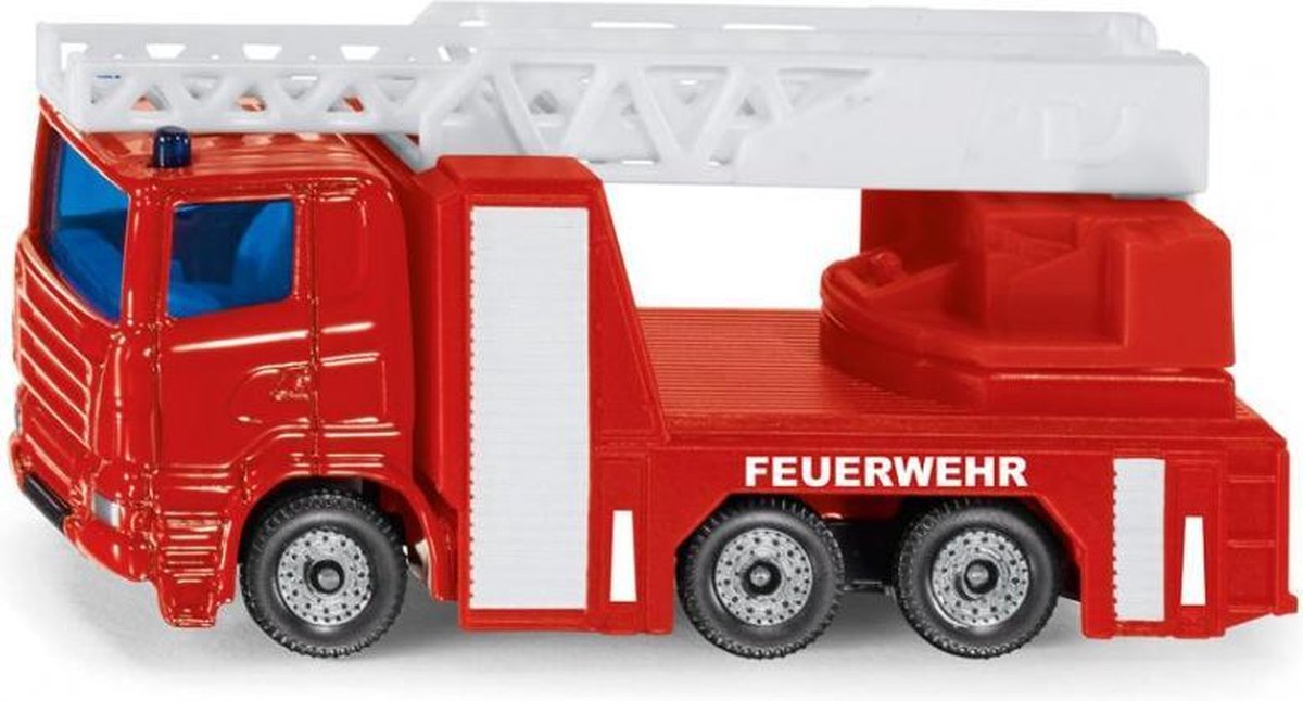 Scania R380 pompiers ladderwagen 8,4 cm staal rood (1014)