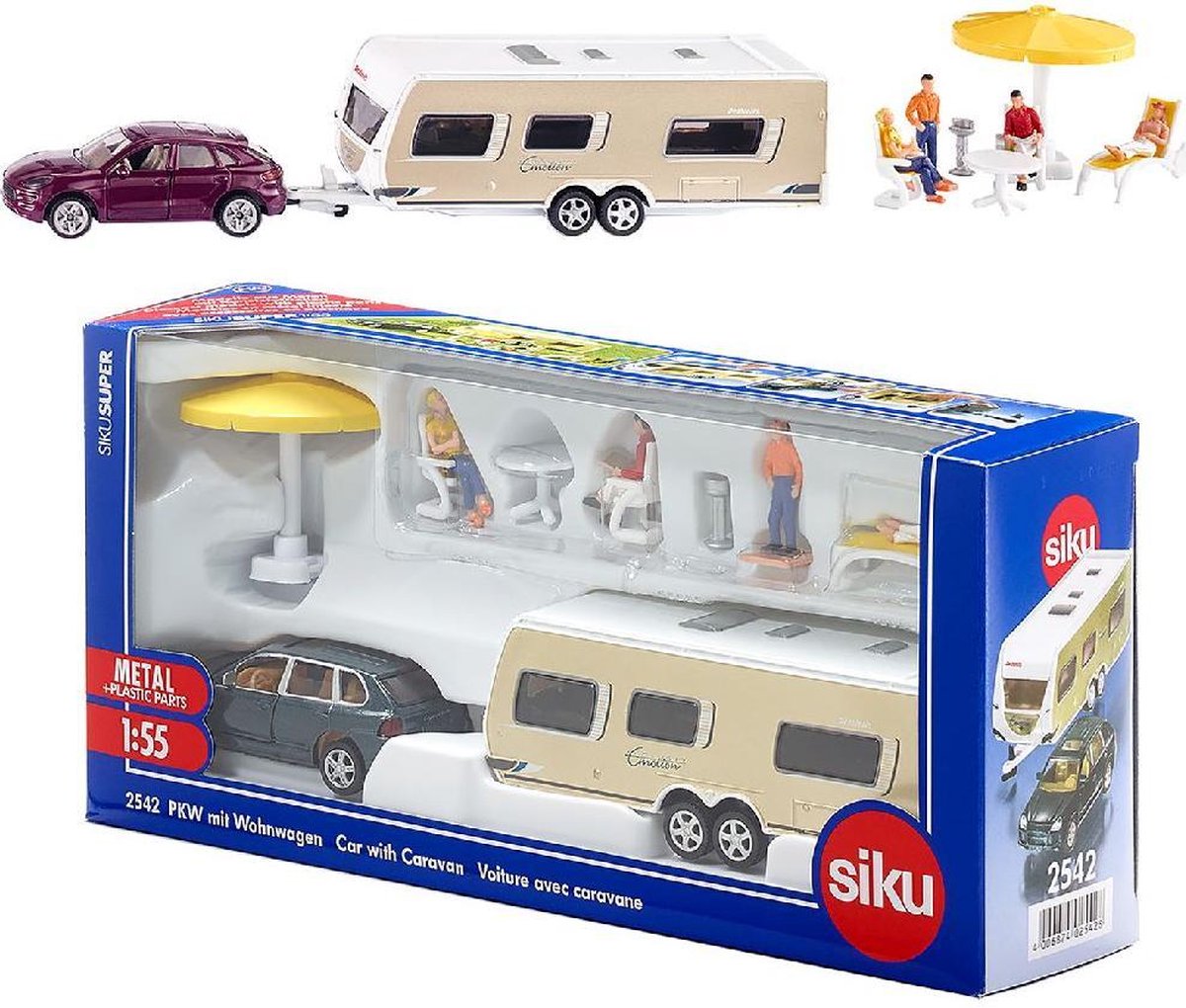 Siku 2542 Auto Met Caravan 1:50