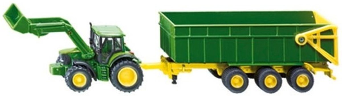 Siku John Deere tractor inclusief aanhanger