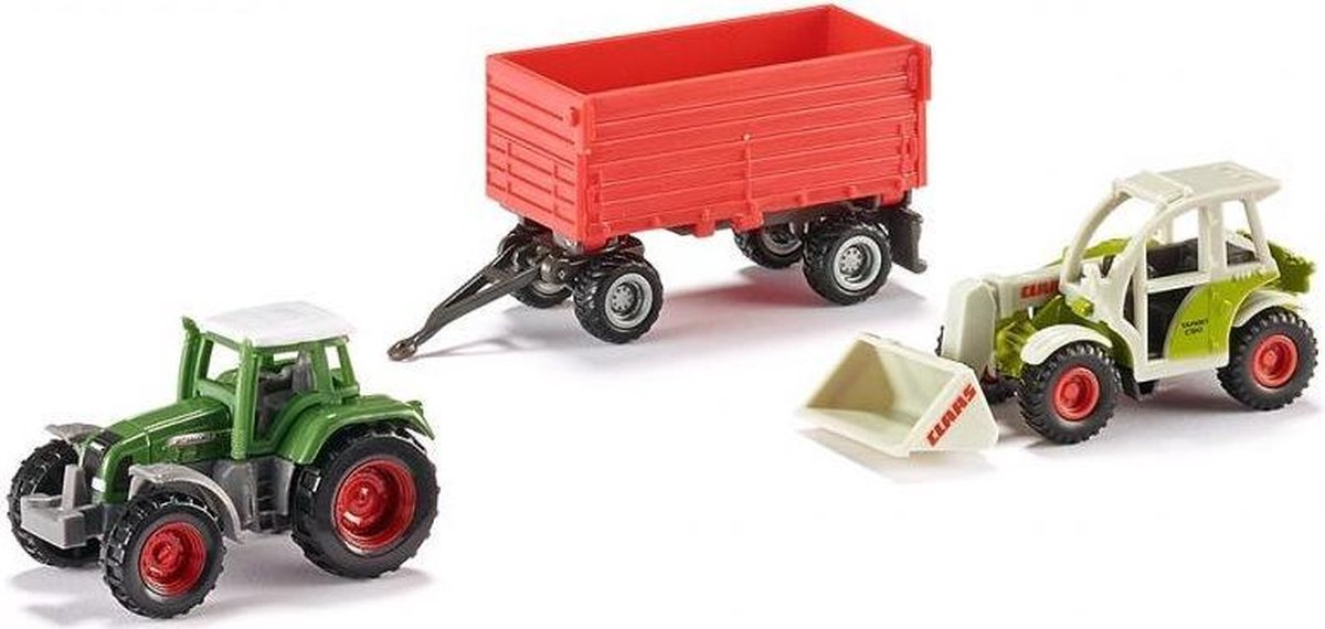 landbouw set 7 x 4,5 cm groen/rood