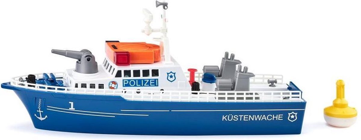 politieboot licht en geluid 318 x 88 x 138 mm blauw/wit