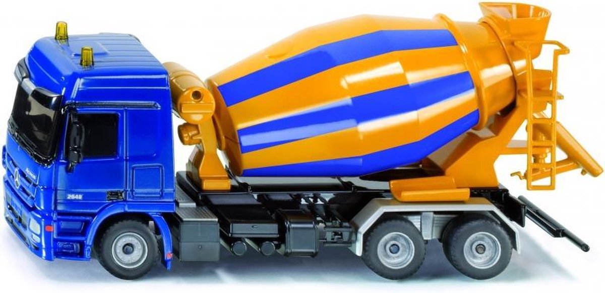 vrachtwagen Mercedes met betonmixer geel/blauw (3539)