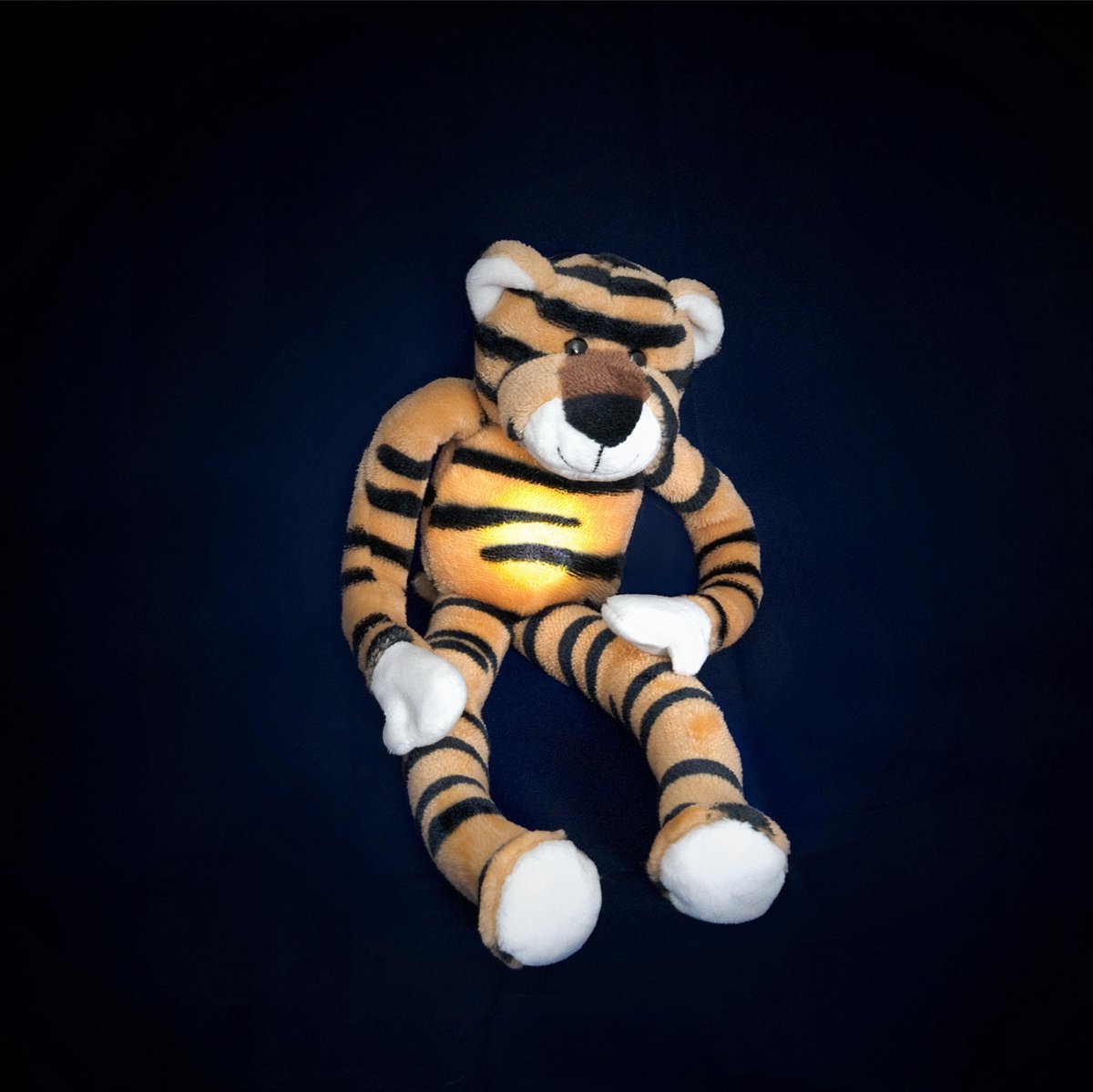 Nachtlampje In Zachte Knuffel - USB Oplaadbaar - 30 CM - Pluche Tijger - LED Lamp Slaapkamerlampje