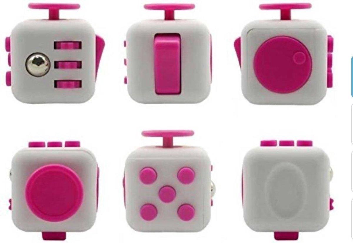 Fidget Cube tegen Stress - Fidget Toys - Pop It - Speelgoed Jongens - Speelgoed Meisjes - Roze - fidget - friemelkubus