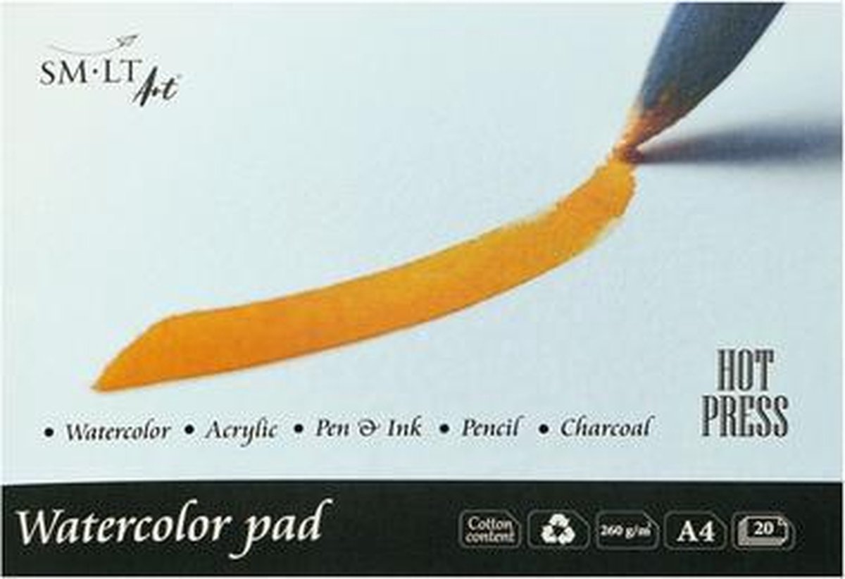 SMLT Aquarelblok Glad A4 260gr 20 vel