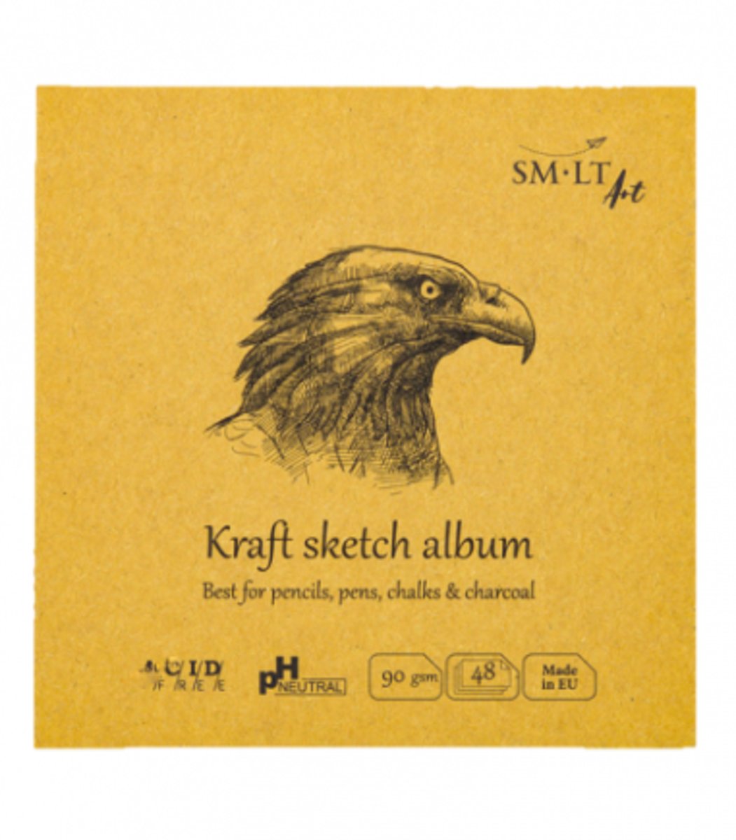 SMLT Kraft Schetsboek Vierkant 14 cm