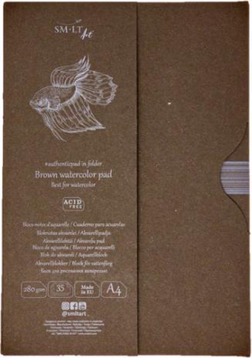 SMLT Papiermap Aquarel A4 280gr 35 vel Bruin