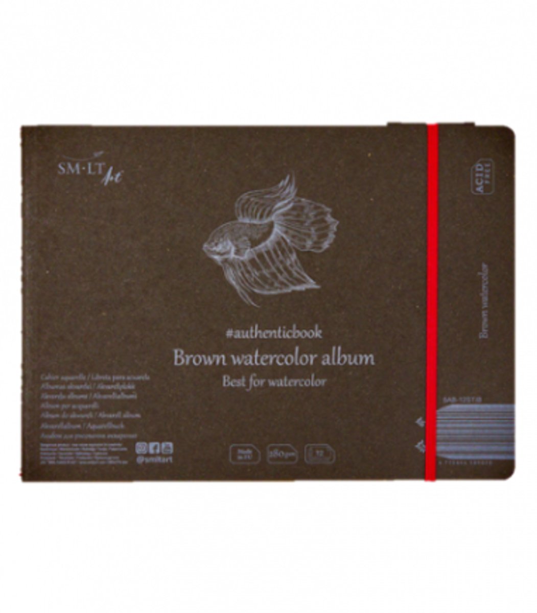 SMLT Schetsalbum Bruin Aquarel 24,5 cm