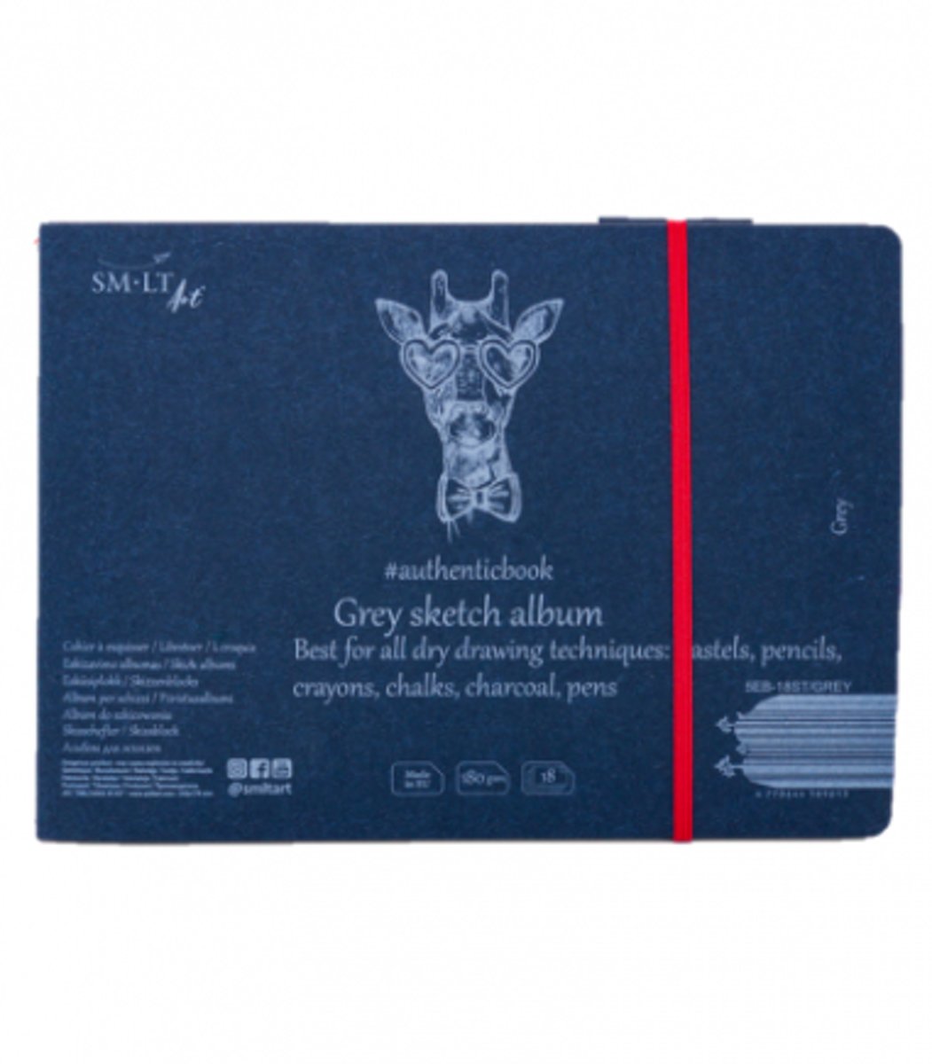 SMLT Schetsalbum Grijs 24,5 cm