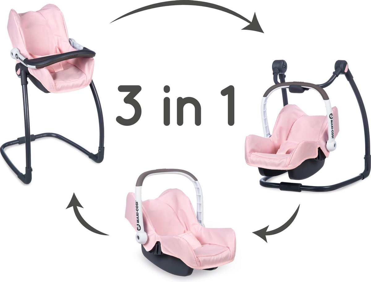 Smoby Maxi Cosi Quinny - hoge eetstoel - drie-in-1 - roze