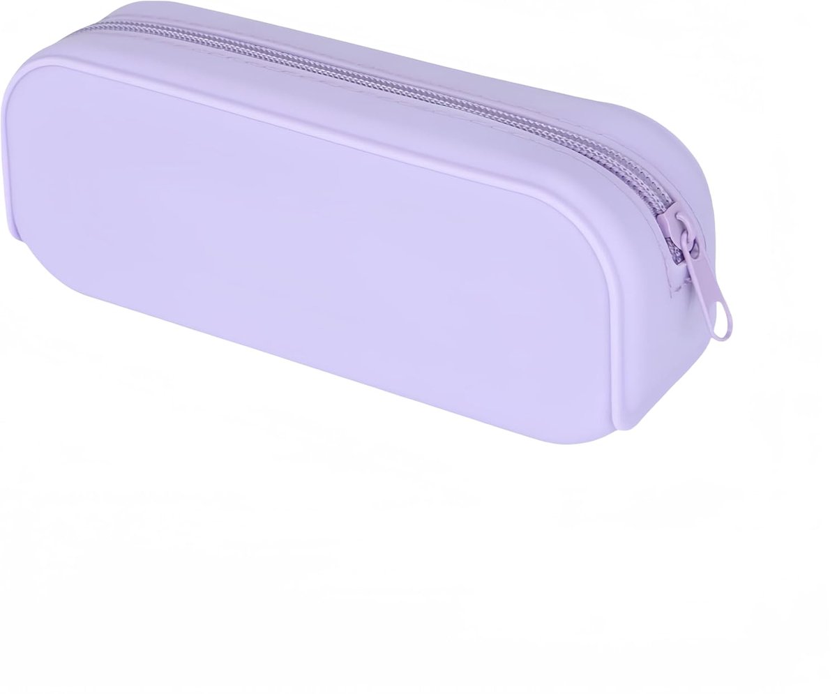   Etui - Cosmetische tas - Opbergtas voor kantoorbenodigdheden - Siliconen - Schoolbenodigdheden - Paars