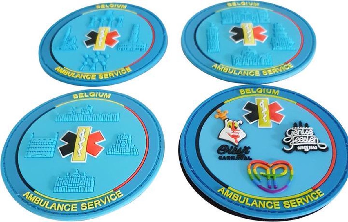 Set collectors 3D PVC-patches AMBULANCE België