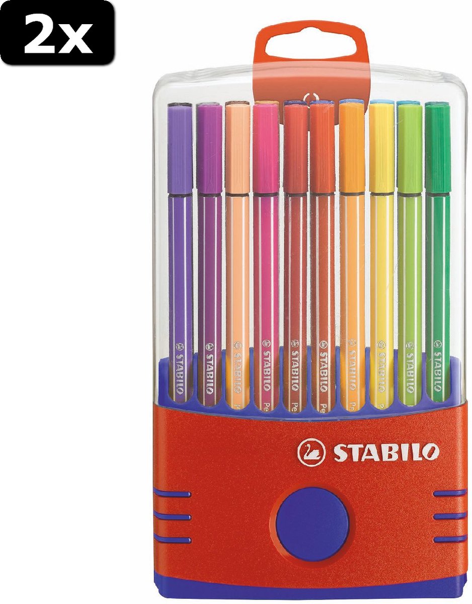 2x STABILO Pen 68 Colorparade