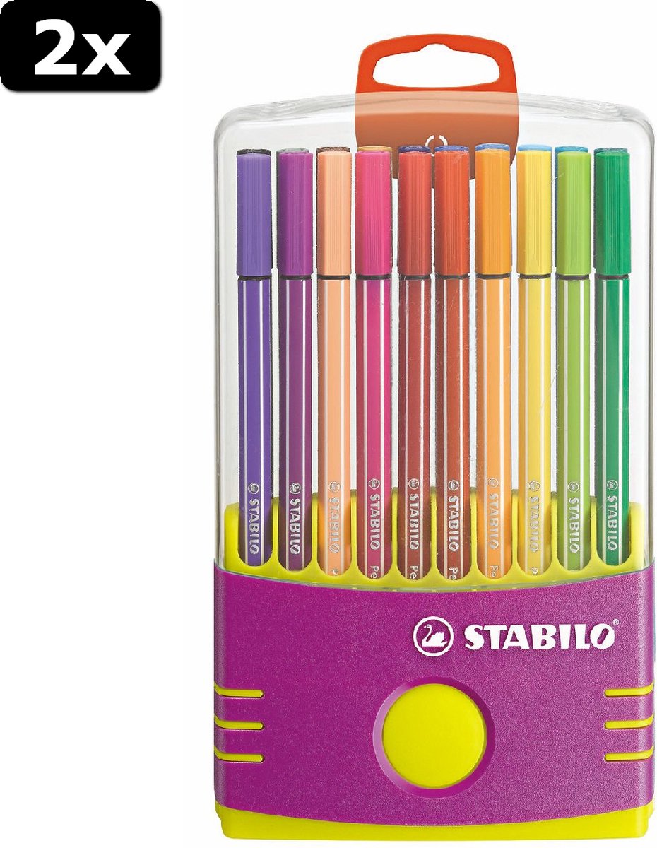 2x STABILO Pen 68 colorparade lila