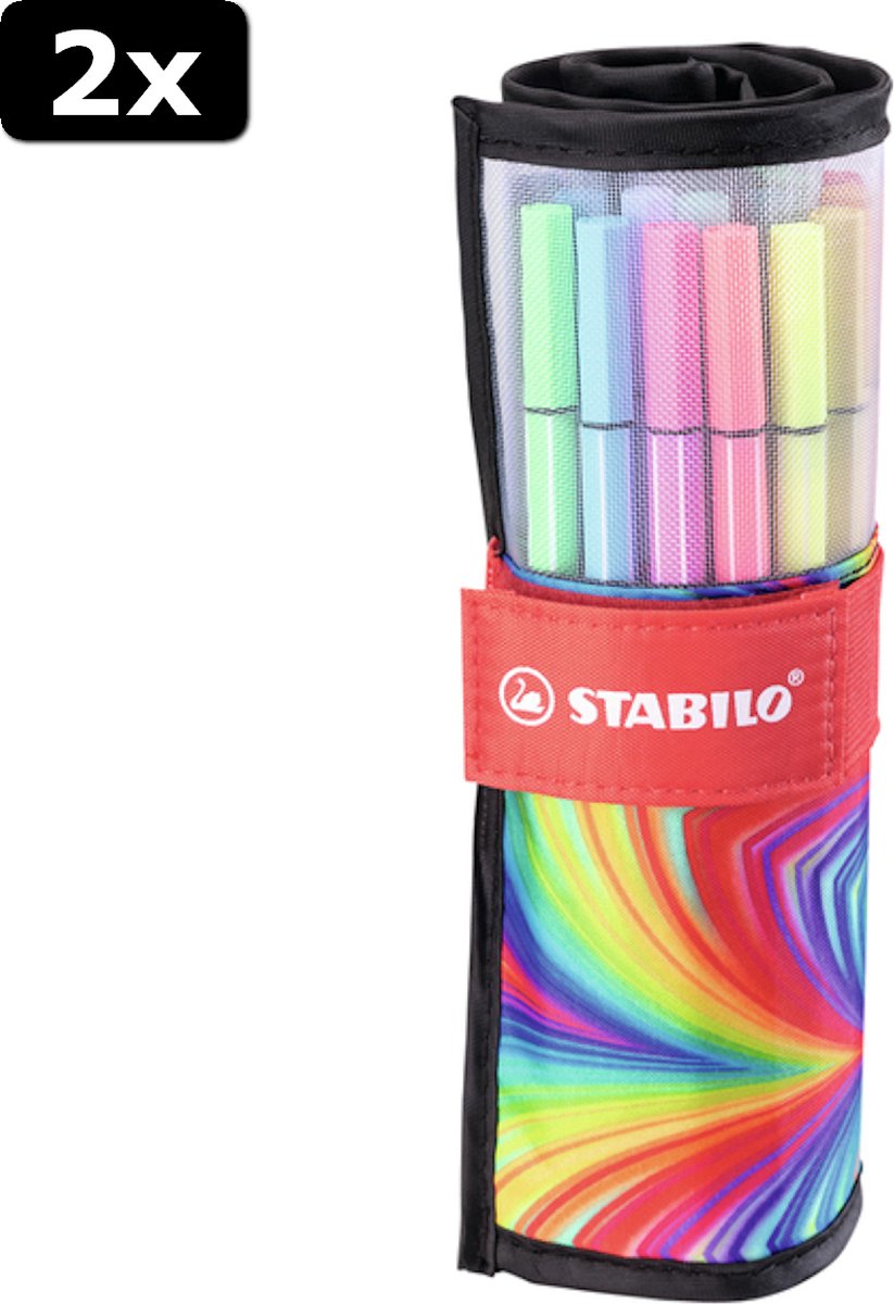 2x STABILO Pen 68 rollerset Arty 25 stuks