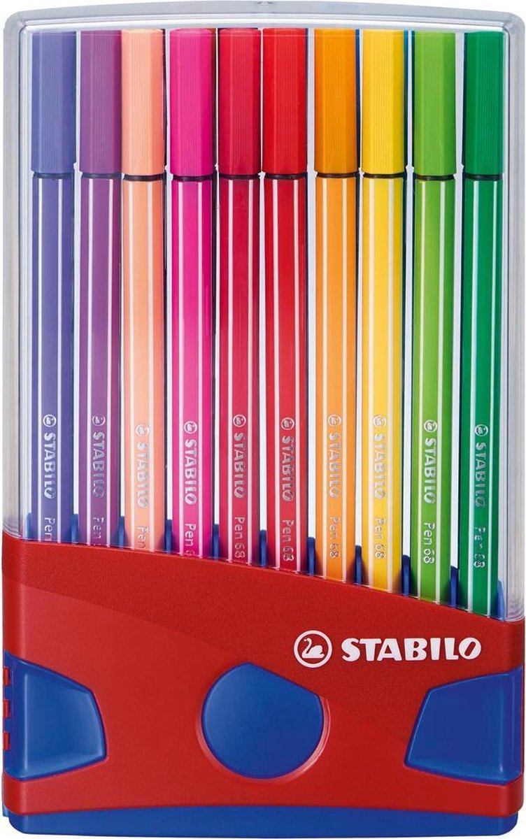 3x Stabilo viltstift Pen 68 Colorparade