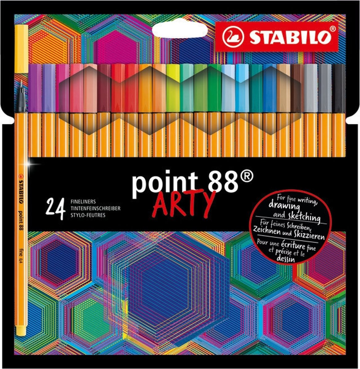 Fineliner STABILO point 88 - etui met 24 kleuren