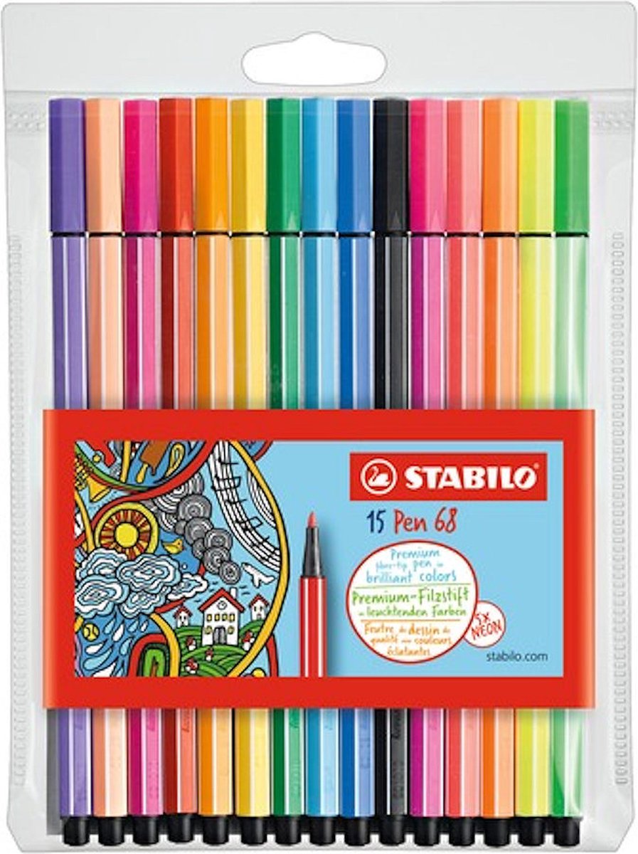 STABILO Pen 68 15 stuks etui