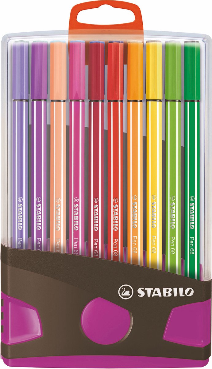 STABILO Pen 68 colorparade antraciet/roze