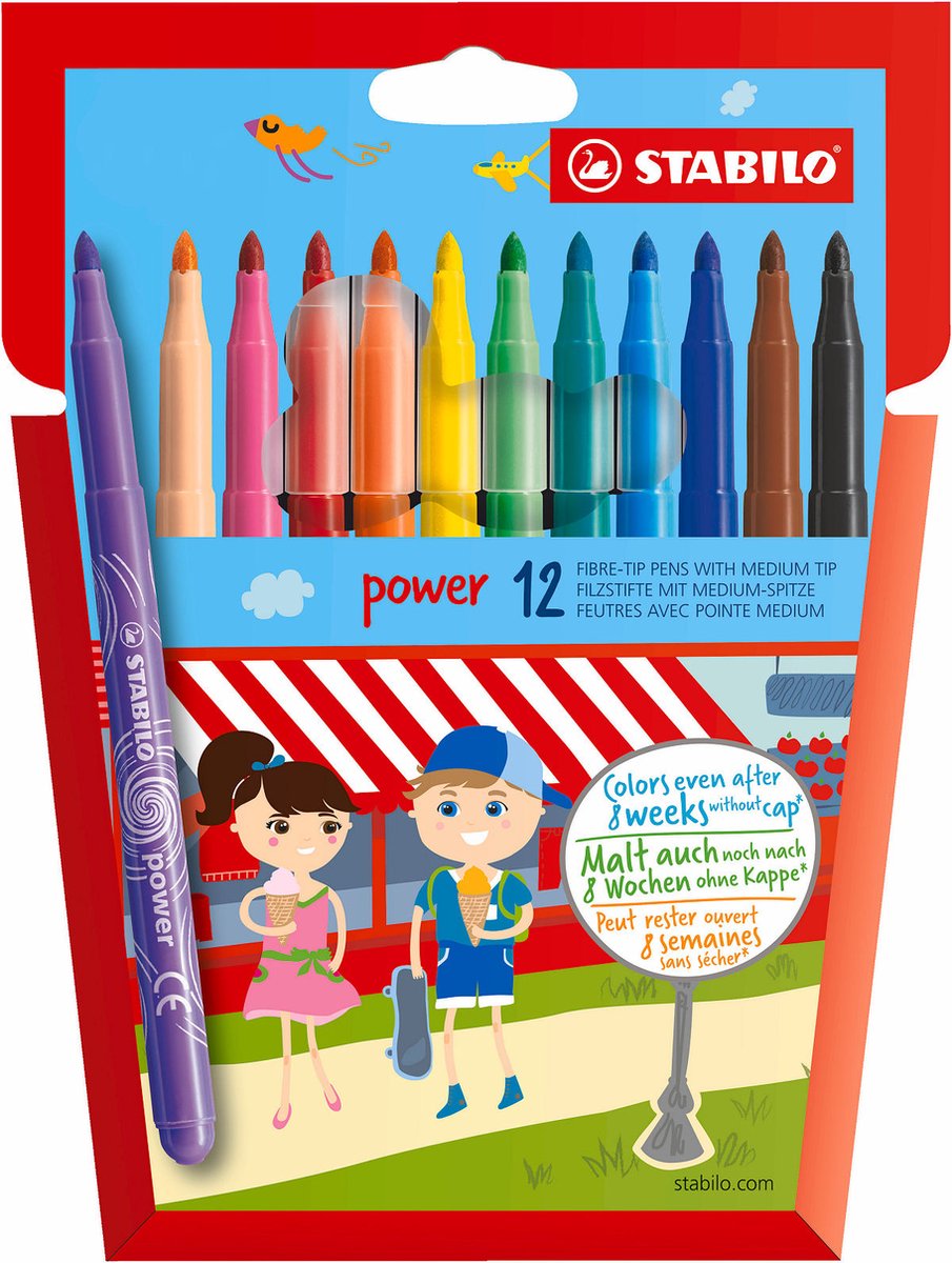 STABILO Power viltstift etui 12 stuks