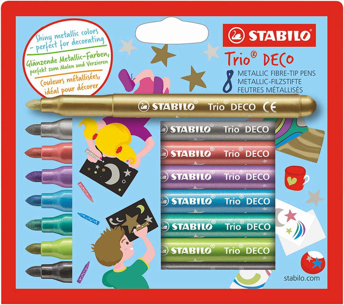 STABILO Trio Deco etui 8 st