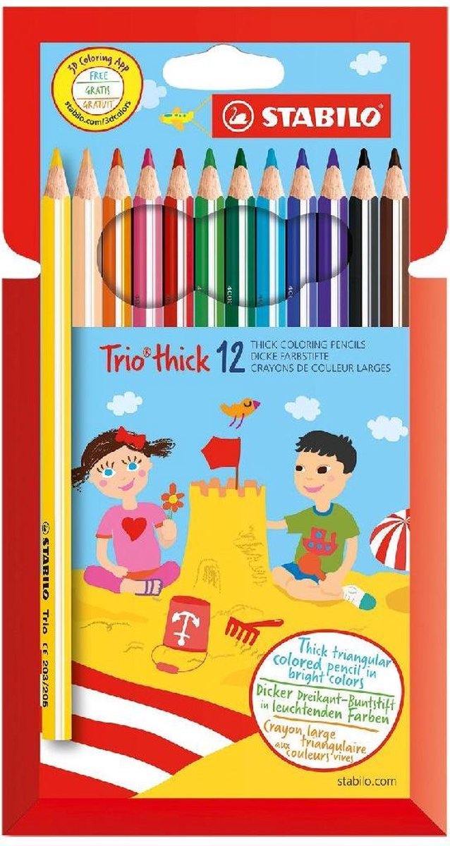 STABILO Trio Dik etui 12st