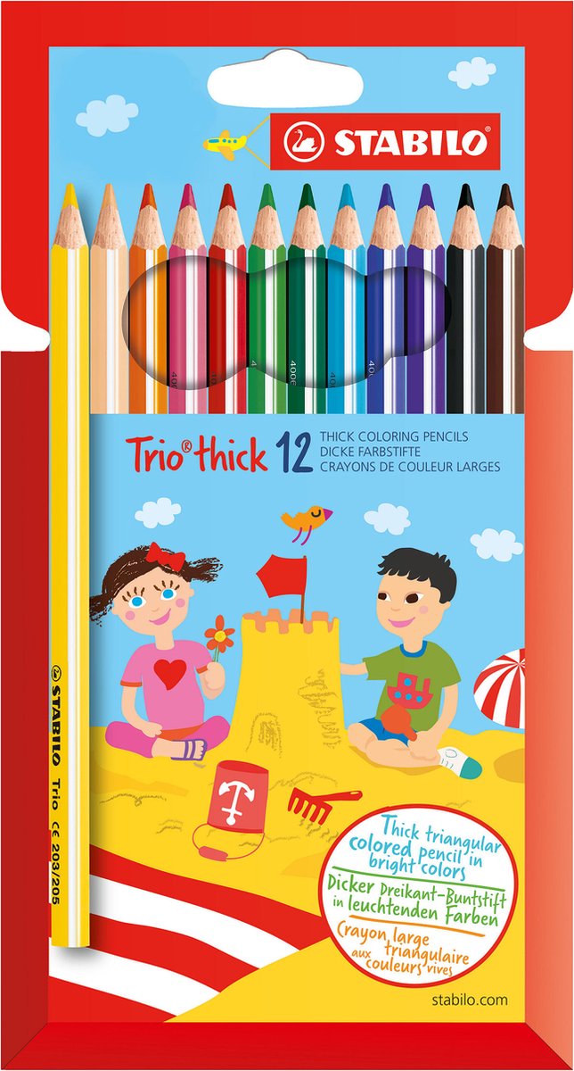 STABILO Trio dik kleurpotlood etui 12 stuks