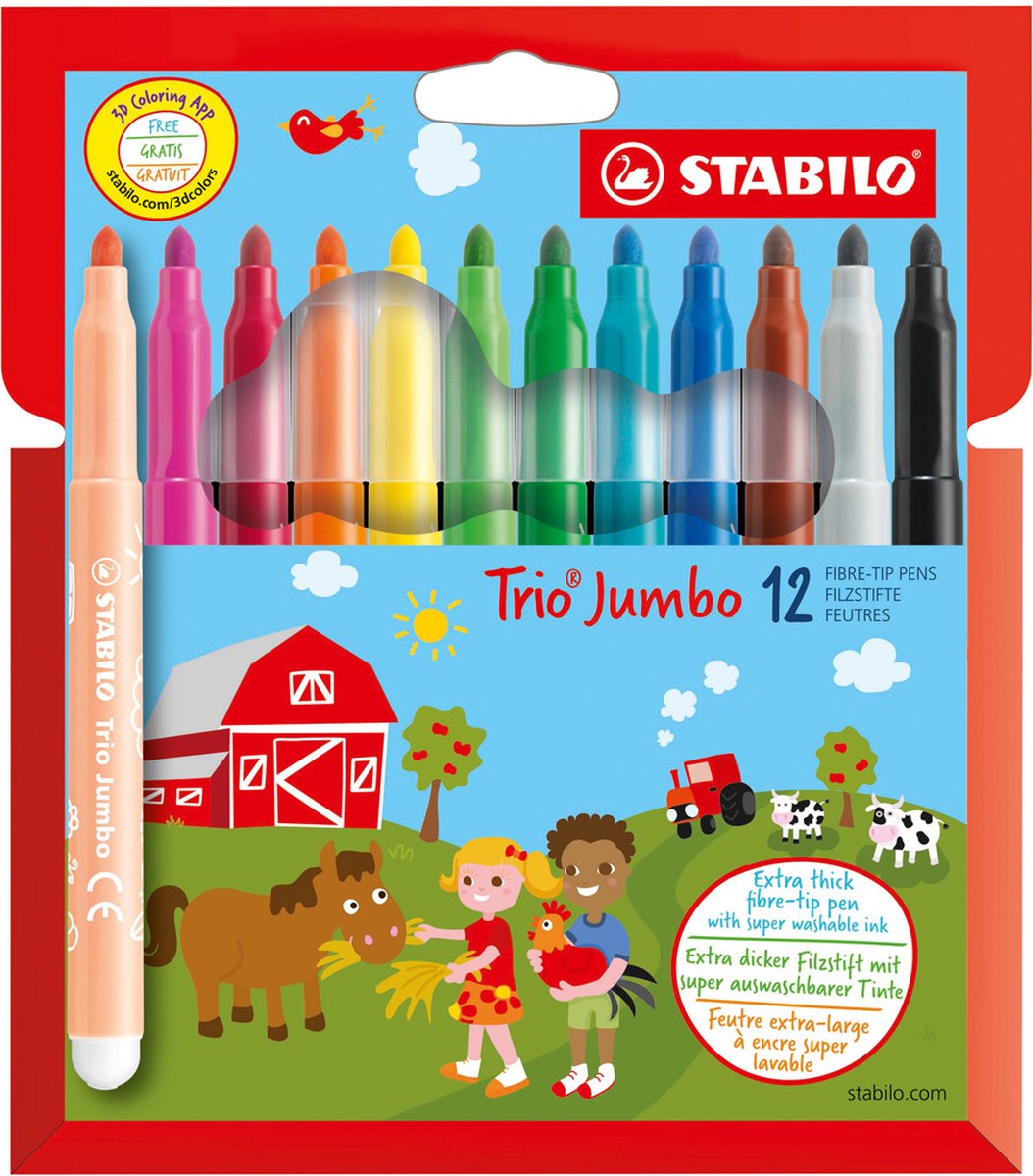 Stabilo Jumbo Trio Stiften 12 Stuks