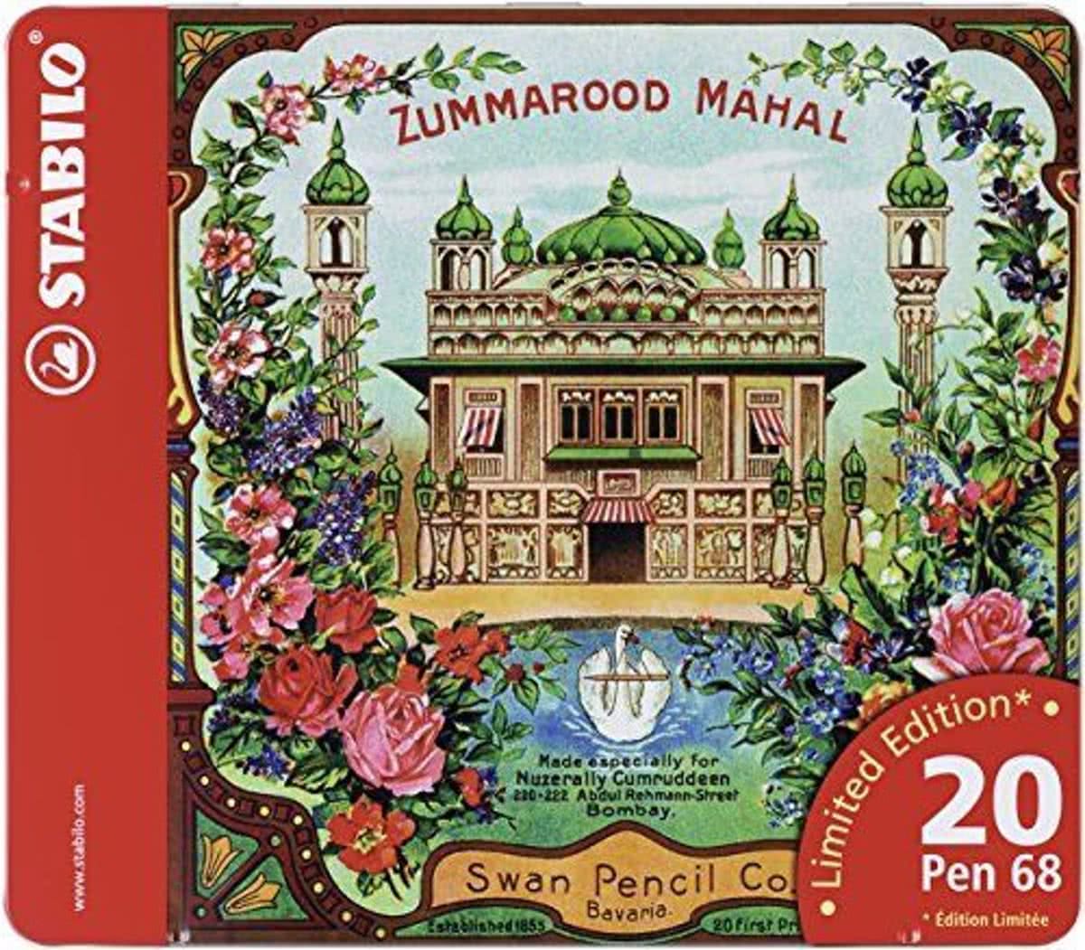 Stabilo Pen 68 - 20 Viltstiften - Metalen Etui - Limited edition Zummarood Mahal