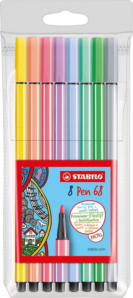 Stabilo Pen 68 Etui 8 Stuks