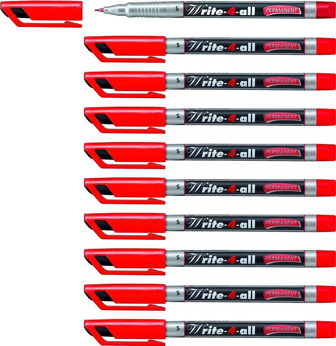 Stabilo marker write 4 all f rood d/10