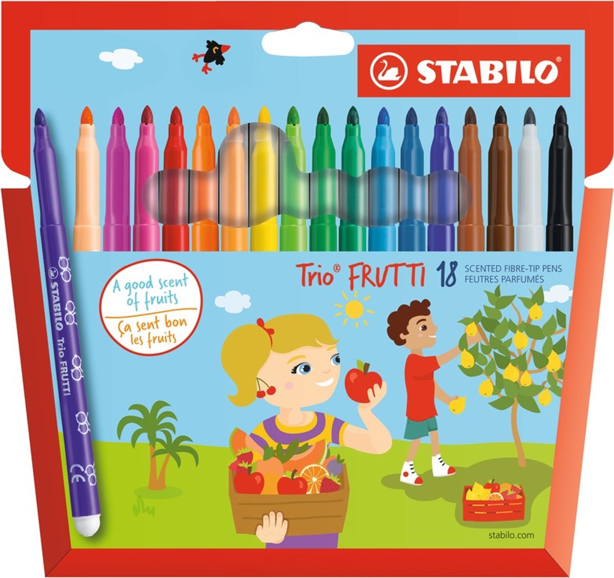 Stiften - STABILO Trio Frutti - Etui 18 geur viltstiften