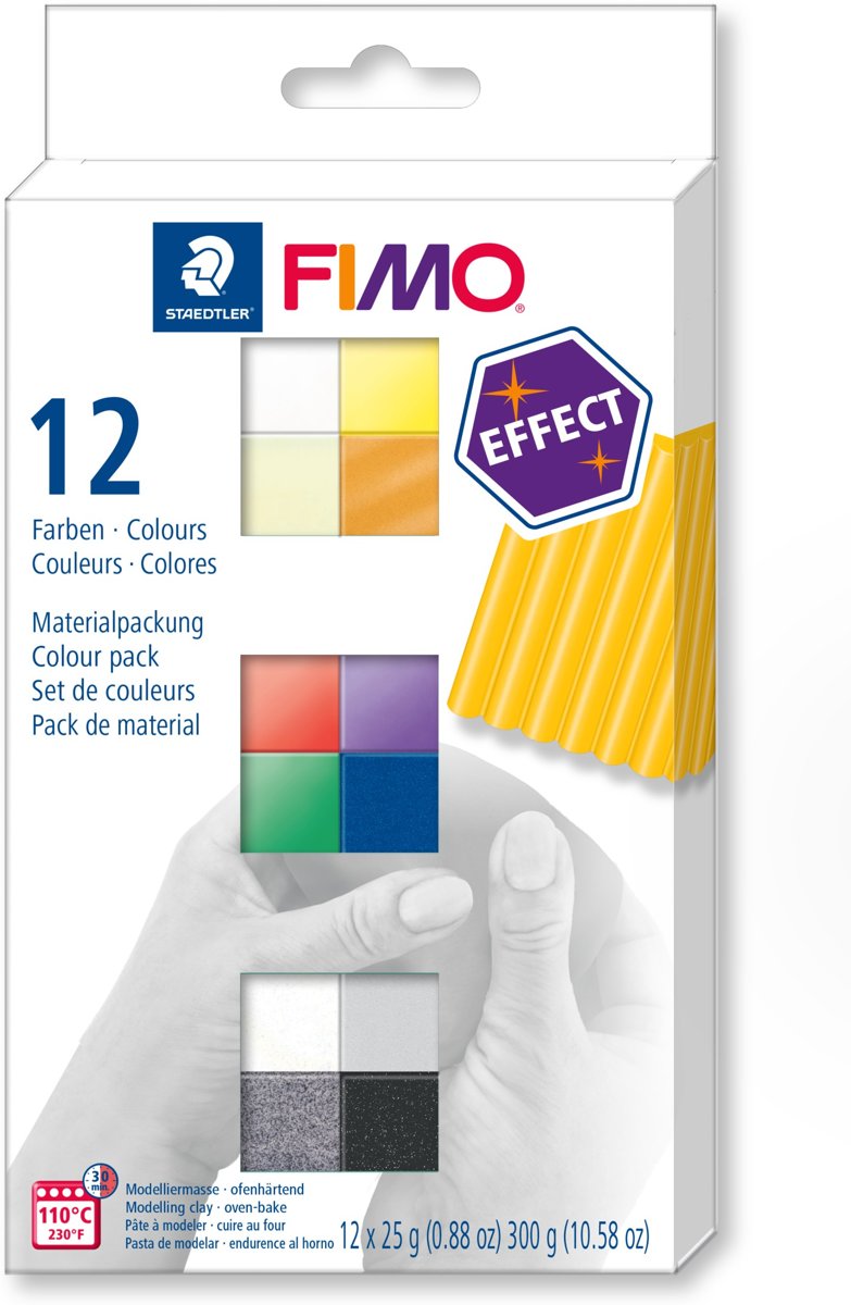 Fimo effect set - colour pack 12 st