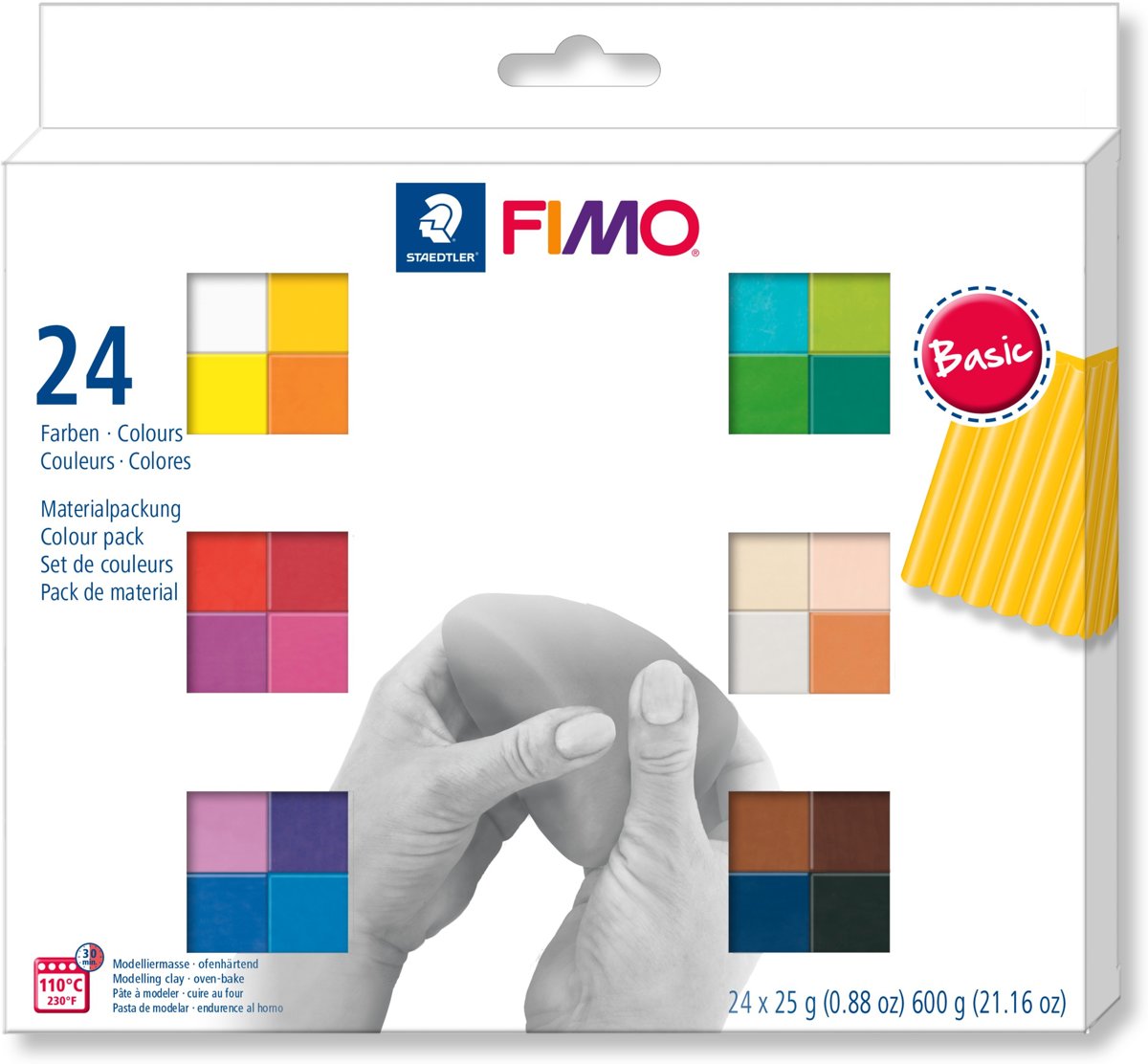 Fimo soft basic set - colour pack 24 st