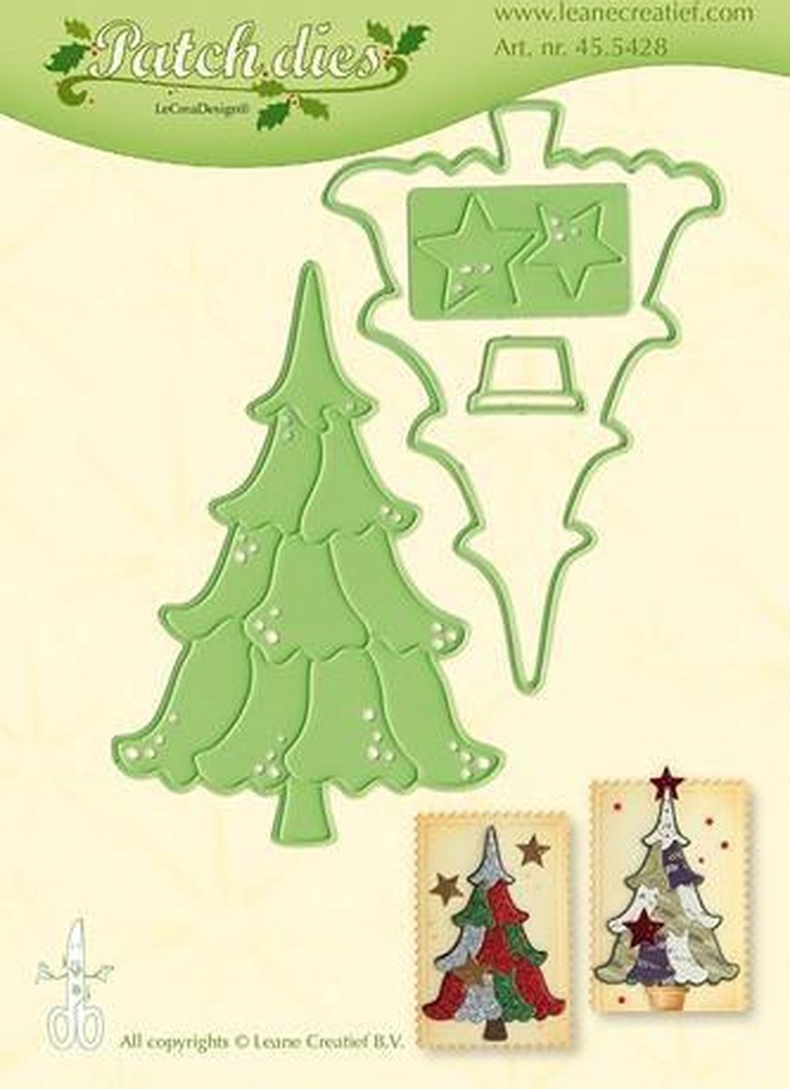 *Lea’bilitie Patch die Christmas tree snij en embossing mal