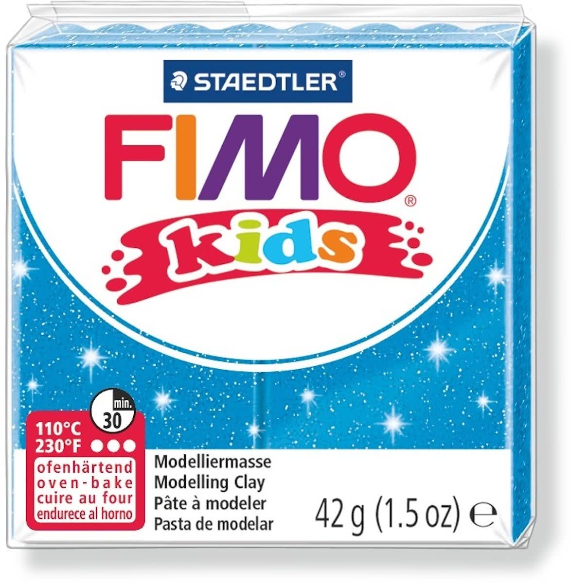 Fimo Boetseerklei 42g Glitter Blauw 1stuks