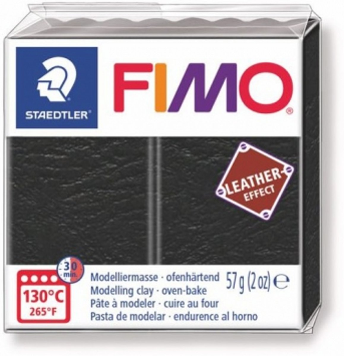 Fimo Leathereffect Boetseerklei Zwart 8010-909