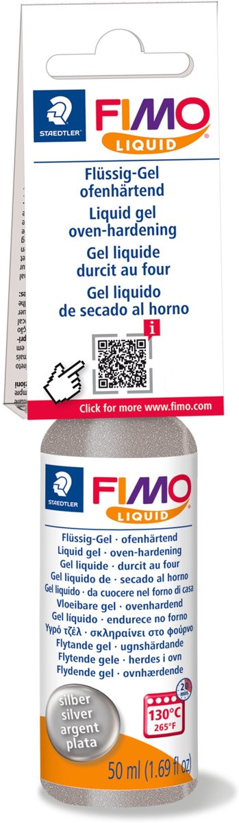 Fimo liquid ovenhardende deco gel 50 ml zilver