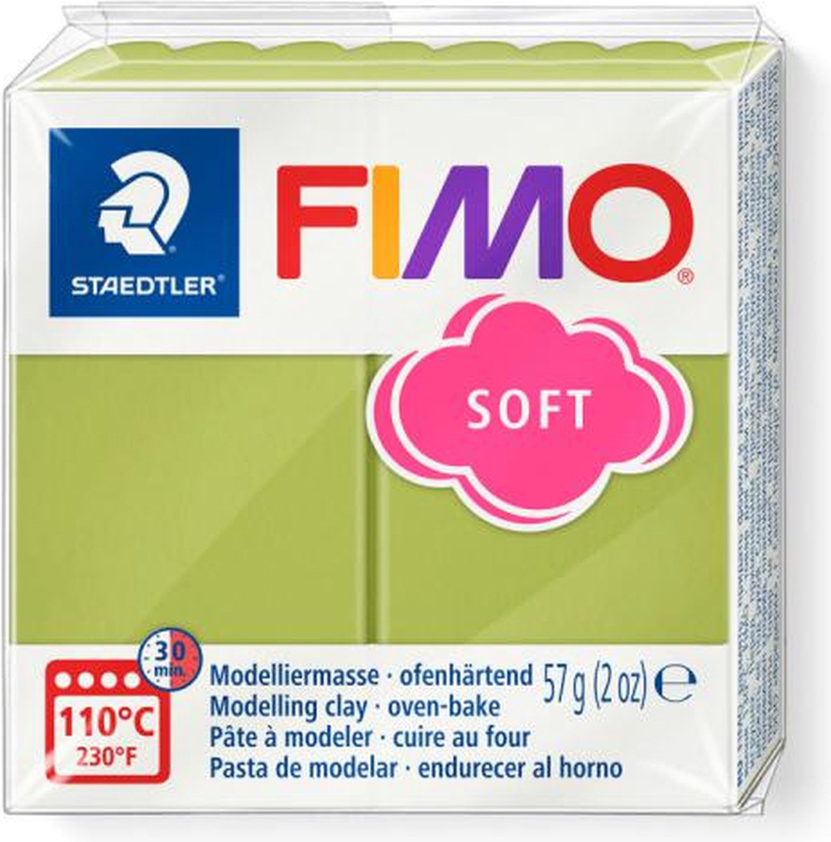 Fimo soft boetseerklei 57g pistachio nut