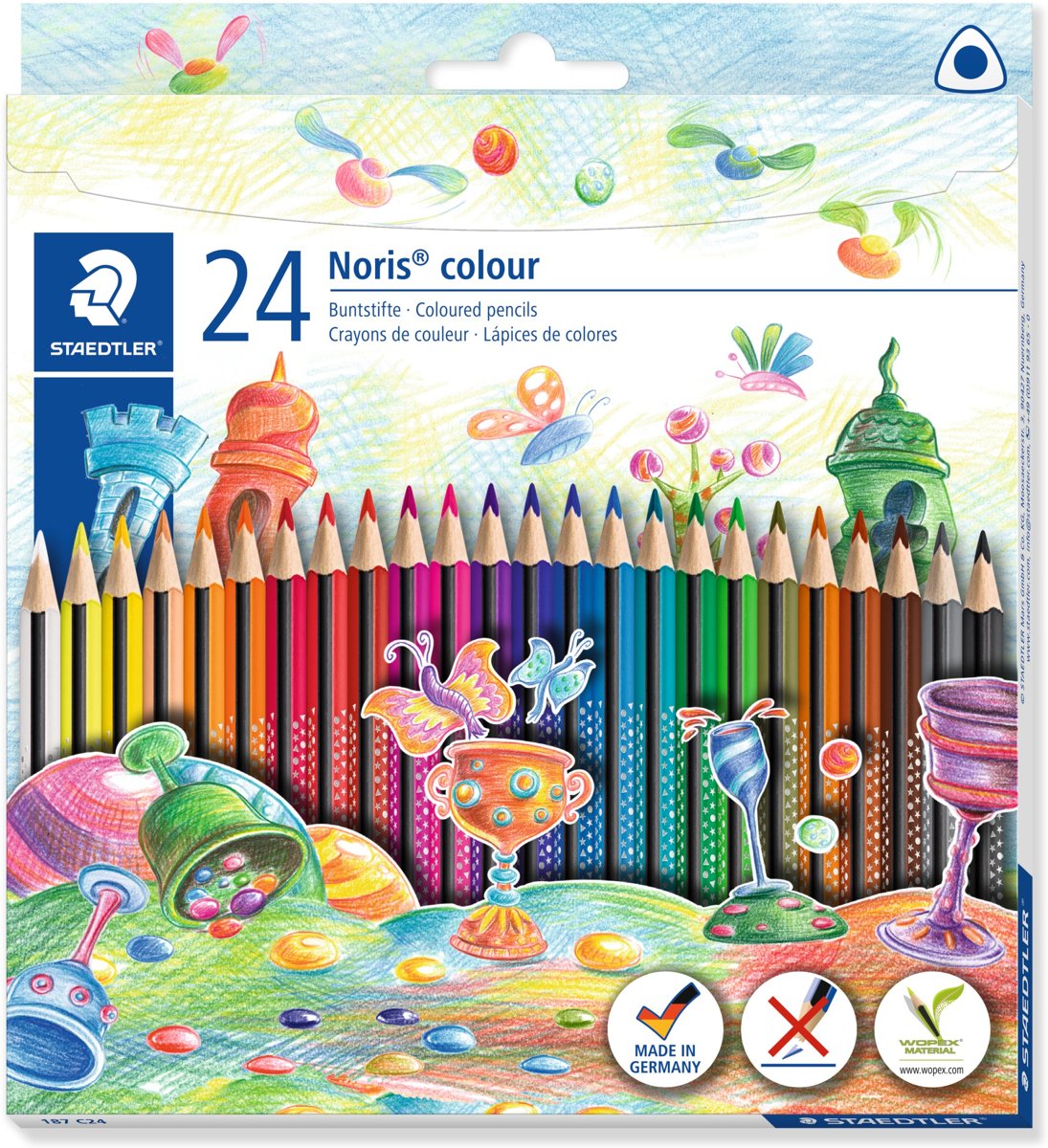 Noris colour driekantig kleurpotlood - set 24 st