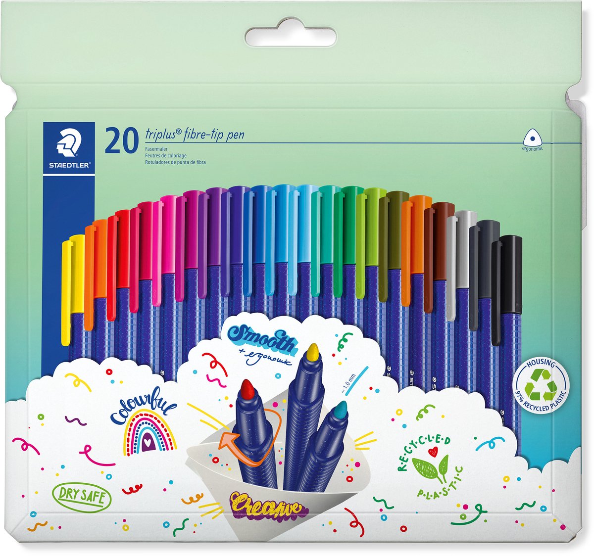   triplus® color 323 driekantige kleurstift - set met 20 kleuren