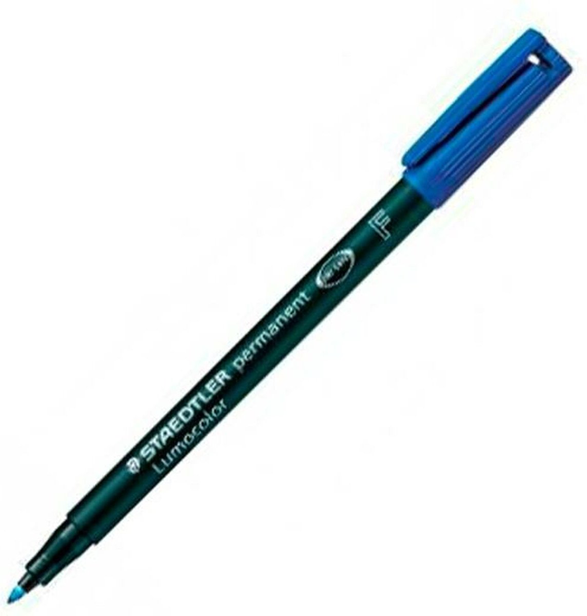 Viltstift Staedtler Lumocolor 318 permanent F blauw - 10 stuks