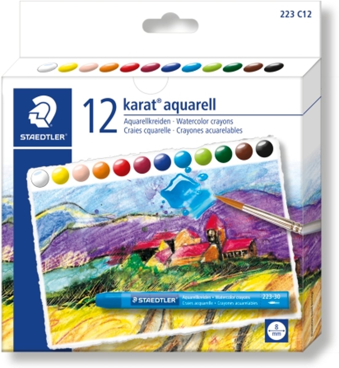 karat aquarelkrijtjes - set 12 st