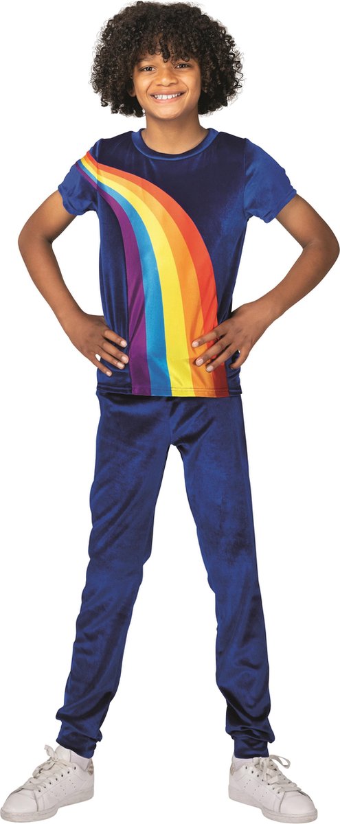 K3 - Verkleedkleding - Verkleedpak - Regenboog - Blauw - 3-5 jaar - Maat 116